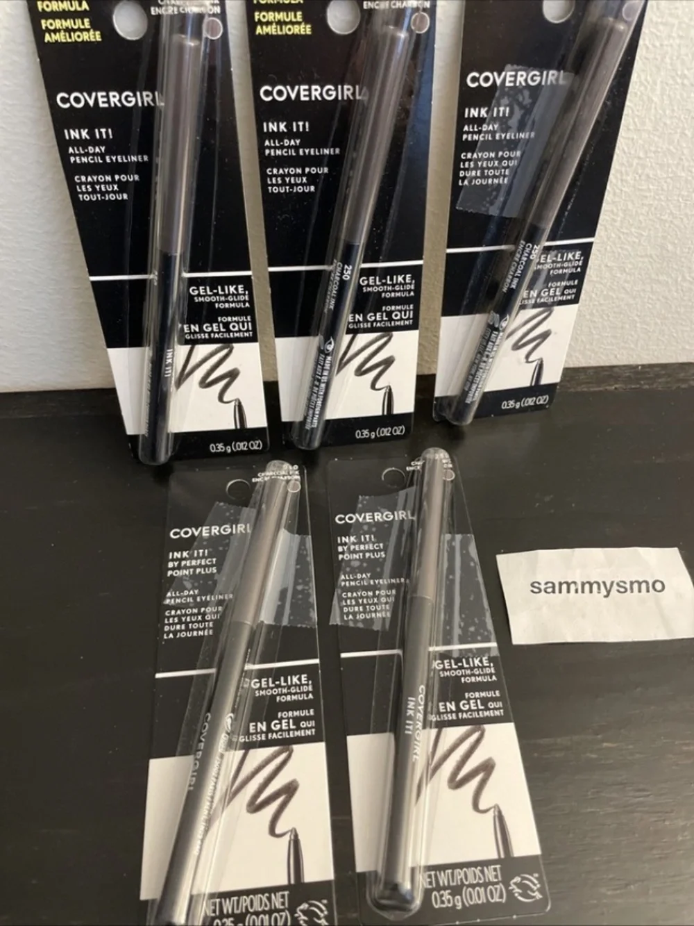 Covergirl Ink It all day Pencil Eyeliner gel like # 250 Charcoal Ink x5